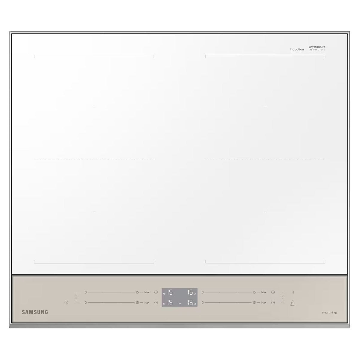 white beige built in induction hob